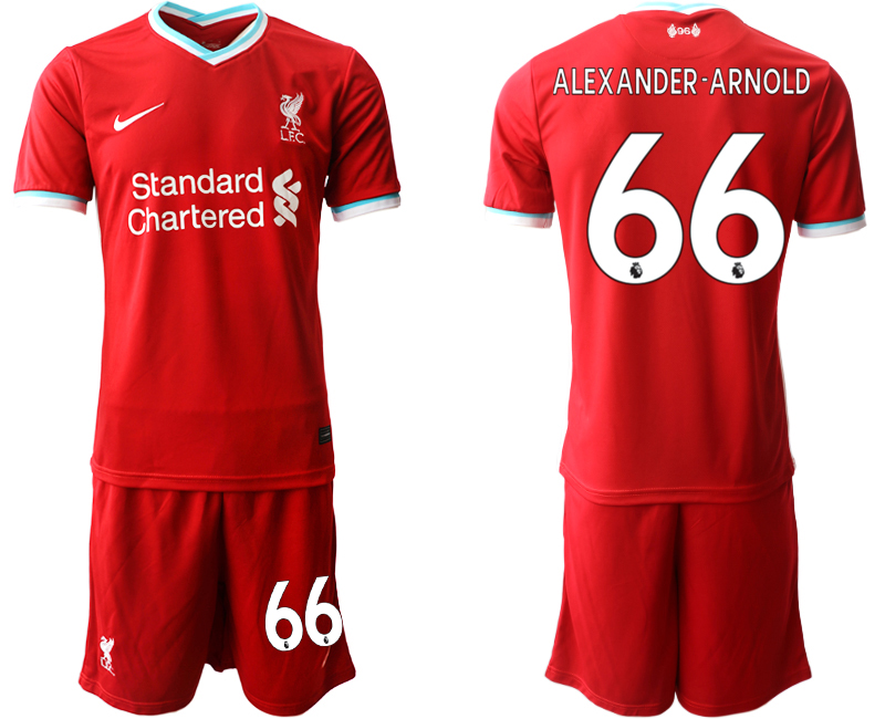 Men 2020-2021 club Liverpool home #66 red Soccer Jerseys->liverpool jersey->Soccer Club Jersey